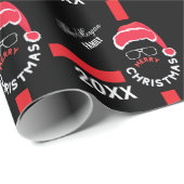Rood Zwart Kerstfeest Cadeaupapier (Rol Hoek)