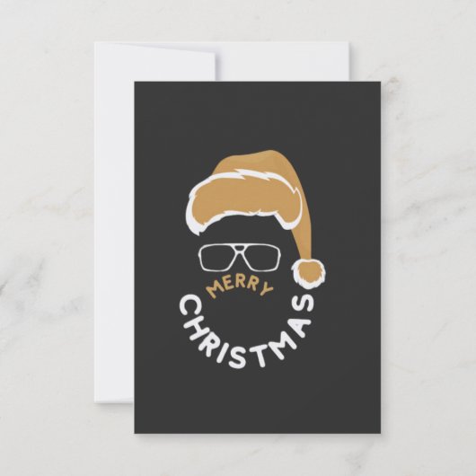 Rood Zwart Kerstfeest Kaart (Achterkant)