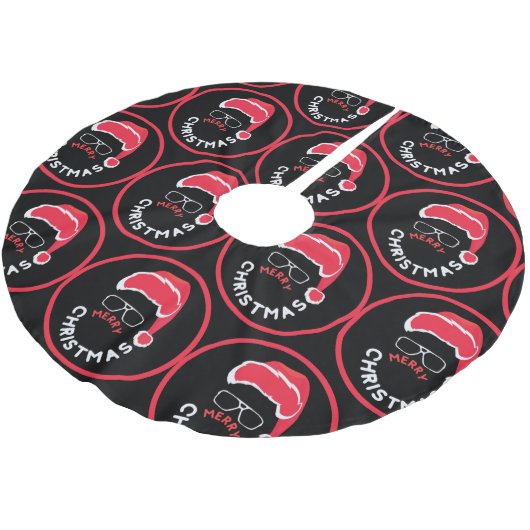 Rood Zwart Kerstfeest Kerstboom Rok (Gekanteld)