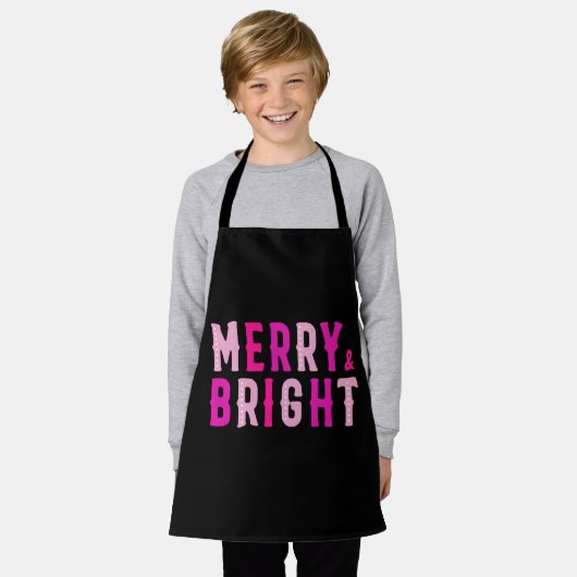 Rood Zwart Kerstfeest Schort (Gedragen)