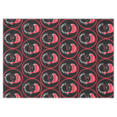 Rood Zwart Kerstfeest Tafelkleed (Voorkant (Horizontaal))