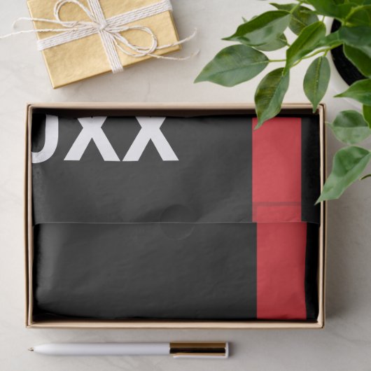 Rood Zwart Kerstfeest Tissuepapier (Geschenk)