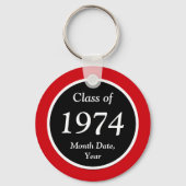 rood, zwart, klasse reünie partij gunsten, elk jaa sleutelhanger (Achterkant)