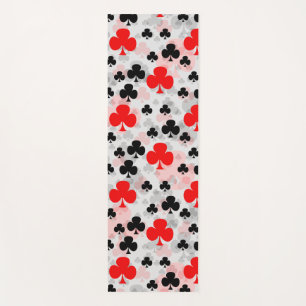 Rood Zwart Klaver Club Abstract Patroon Design Yogamat