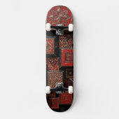 Rood Zwart Koper 3D Mozaïek Skateboard (Voorkant)