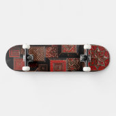 Rood Zwart Koper 3D Mozaïek Skateboard (Horizontaal)