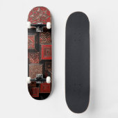Rood Zwart Koper 3D Mozaïek Skateboard (Voorkant)