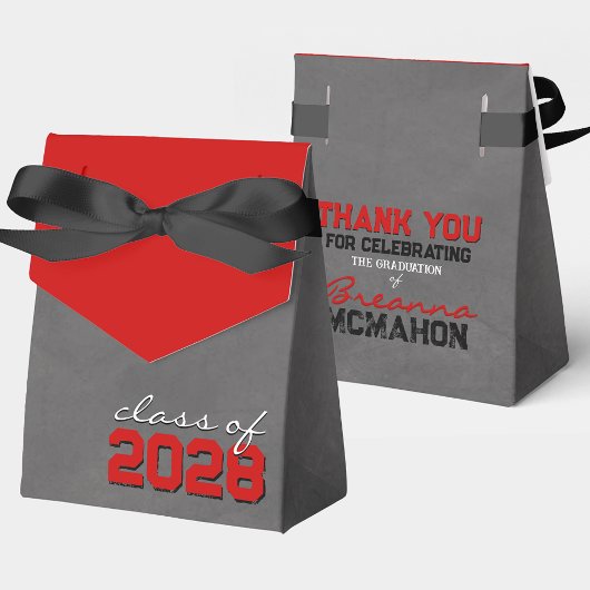 Rood & Zwart Krijtbord Afstuderen Geschenkdozen Bedankdoosjes