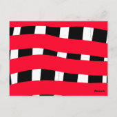 Rood zwart kruis dambord eenvoudig man jongen cade briefkaart (Achterkant)