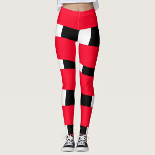 Rood zwart kruis dambord eenvoudig man jongen cade leggings