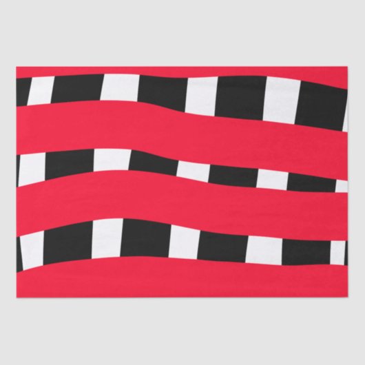 Rood zwart kruis dambord eenvoudig man jongen cade tissuepapier (Voorkant)