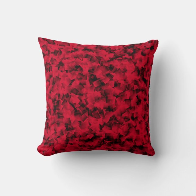 Rood zwart kubisme Abstract patroon Kussen (Voorkant)