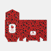 Rood Zwart Ladybug Lijst Polka Dots Kids Verjaarda Bedankdoosjes (Uitgevouwen)