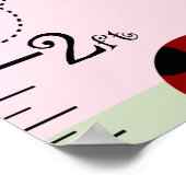 Rood & zwart, ladybugs Groeigrafiek houdt bij 8x44 Poster (Hoek)