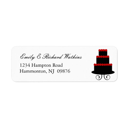 Rood & Zwart Layer Cake Label (Voorkant)