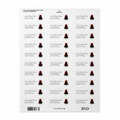 Rood & Zwart Layer Cake Label (Full Sheet)