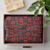 Rood & Zwart LIEFDE Tissue Papier (Geschenk)