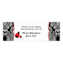 Rood Zwart lieveheersbeestje damast baby shower gu