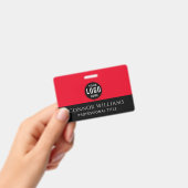 Rood Zwart Logo Personeels-ID Badge (Handheld)