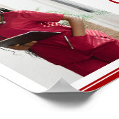 Rood Zwart Medische School Foto Afstudeerfeest Poster (Hoek)