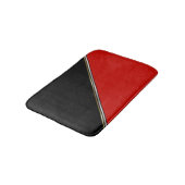 Rood zwart met goud zilveren streep badmat (Gekanteld)