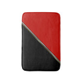 Rood zwart met goud zilveren streep badmat (Voorkant Verticaal)