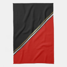 Rood Zwart met Goud Zilveren Streep