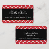 Rood & Zwart Modern Marokkaans latwerk Visitekaartje (Voorkant / Achterkant)