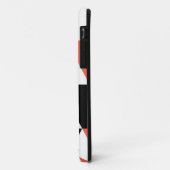 Rood-zwart, modern, trendy, geometrisch ontwerp in Case-Mate iPhone case (Achterkant/links)