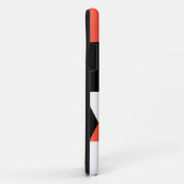 Rood-zwart, modern, trendy, geometrisch ontwerp in Case-Mate iPhone case (Achterkant/rechts)