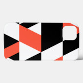 Rood-zwart, modern, trendy, geometrisch ontwerp in Case-Mate iPhone case (Achterkant (horizontaal))