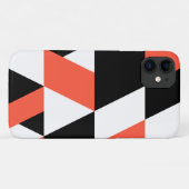 Rood-zwart, modern, trendy, geometrisch ontwerp in Case-Mate iPhone case (Achterkant (horizontaal))