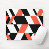 Rood-zwart, modern, trendy, geometrisch ontwerp in muismat (Met muis)