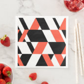 Rood-zwart, modern, trendy, geometrisch ontwerp in servet (Insitu)