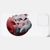 Rood Zwart Mujina Illustratie iPhone 13 Pro Hoesje (Achterkant (horizontaal))