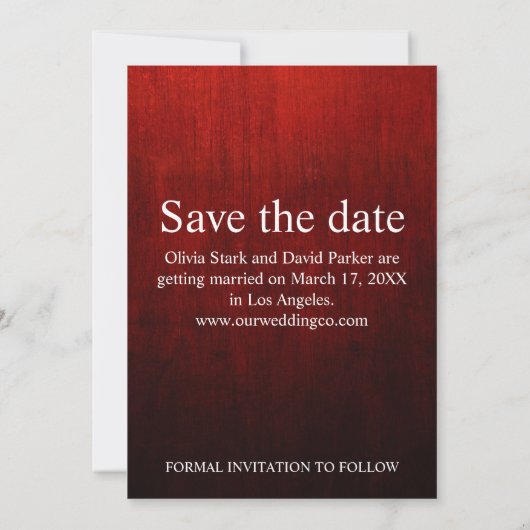 Rood Zwart Muziek Afspeellijst Song Photo Save the Kaart (Achterkant)