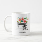 Rood Zwart Naaimachine Quote Floral Creatief Koffiemok (Links)