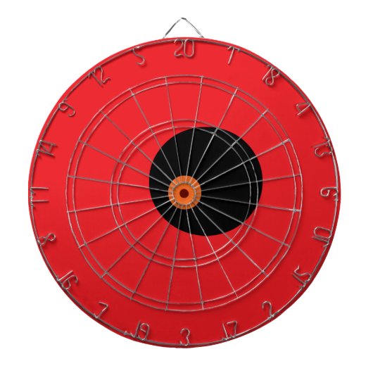 Rood Zwart Offset Dartbord (Voorkant)