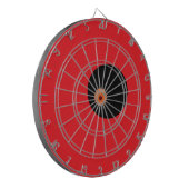 Rood Zwart Offset Dartbord (Voorkant Links)