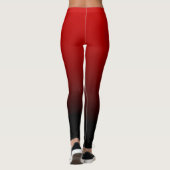 Rood Zwart Ombre Leggings (Achterkant)