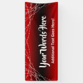 Rood & Zwart Ombre Light Strings Voeg je eigen tek Spandoek (Verticaal)