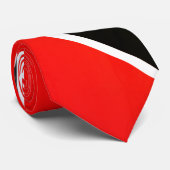 Rood & Zwart op Wit Stropdas (Opgerold)