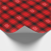 Rood zwart opgerold papier voor het oppakken van c (Hoek)