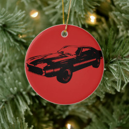 Rood zwart Ornament Car Silhouette