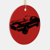 Rood zwart Ornament Car Silhouette (Rechts)