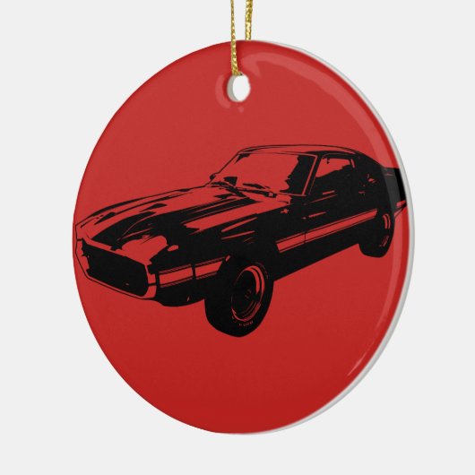 Rood zwart Ornament Car Silhouette (Links)