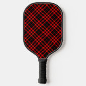 Rood & zwart Patroonnaam Modern Aangepast Pickleball Paddle (Achterkant)