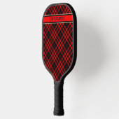 Rood & zwart Patroonnaam Modern Aangepast Pickleball Paddle (Links)