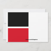 Rood & zwart Photo Afstuderen-uitnodiging Kaart (Achterkant)