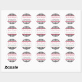 Rood zwart preppy custom fancy retour adres label (Vel)
